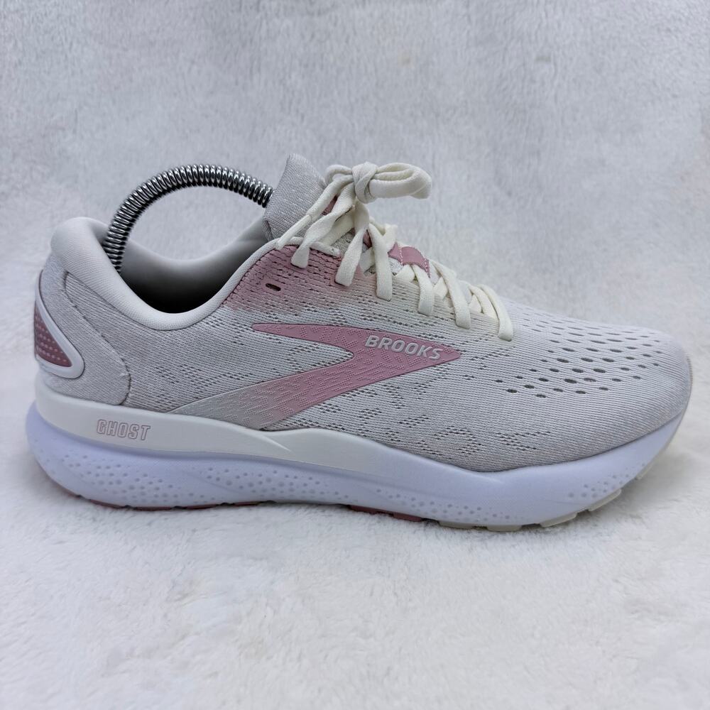 Brooks Ghost 16 Womens Running Shoes Coconut Zephyr White Size 9.5 Neutral